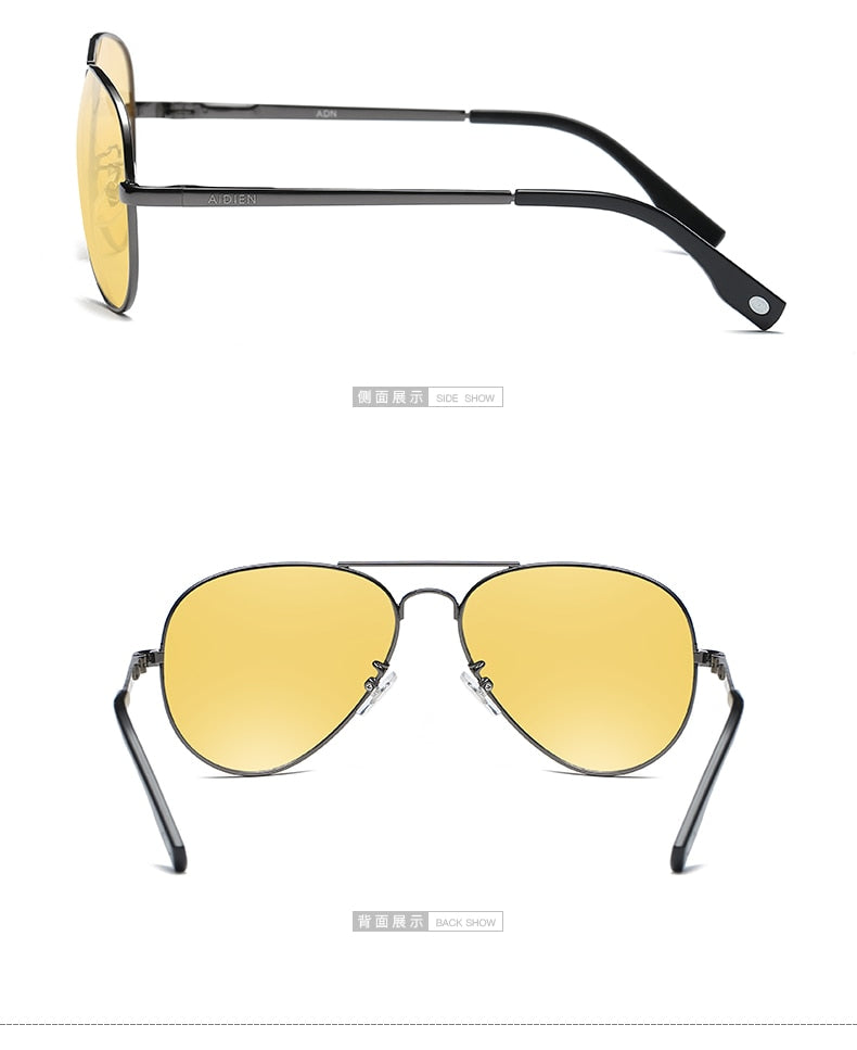 Aidien Men's Full Rim Square Aluminum Magnesium Reading Glasses & Sunglasses D8177 - Lightweight Eyewear for Reading, Driving & Outdoor Activities