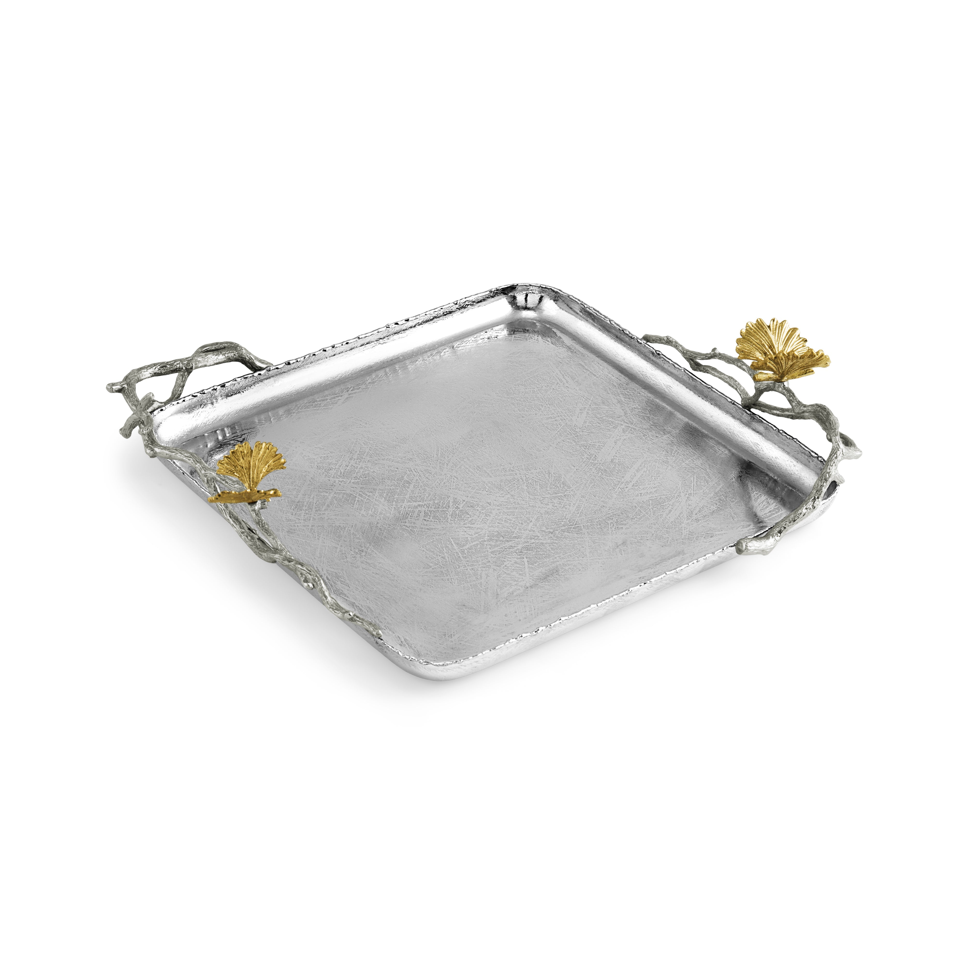 Elegant Butterfly Ginkgo Matzah Plate for Passover Seder - Premium Ceramic Judaica Serving Tray for Jewish Holidays & Home Decor
