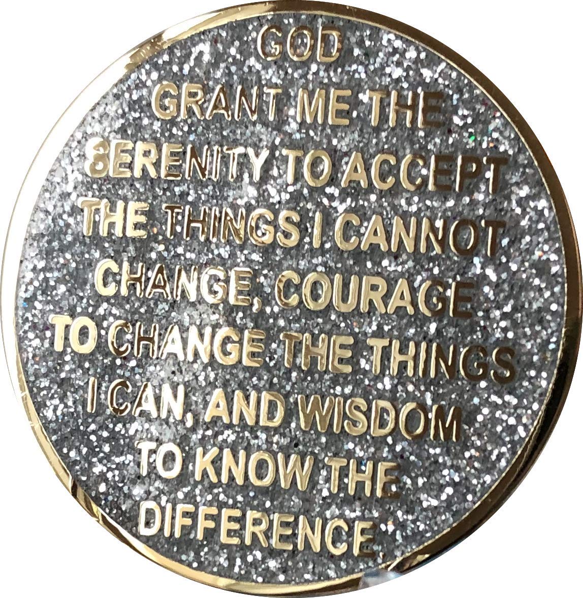 30 Year AA Medallion Reflex Silver Glitter Gold Plated Color Chip XXX - Perfect for Anniversary Gifts, Collectibles & Jewelry Making Supplies