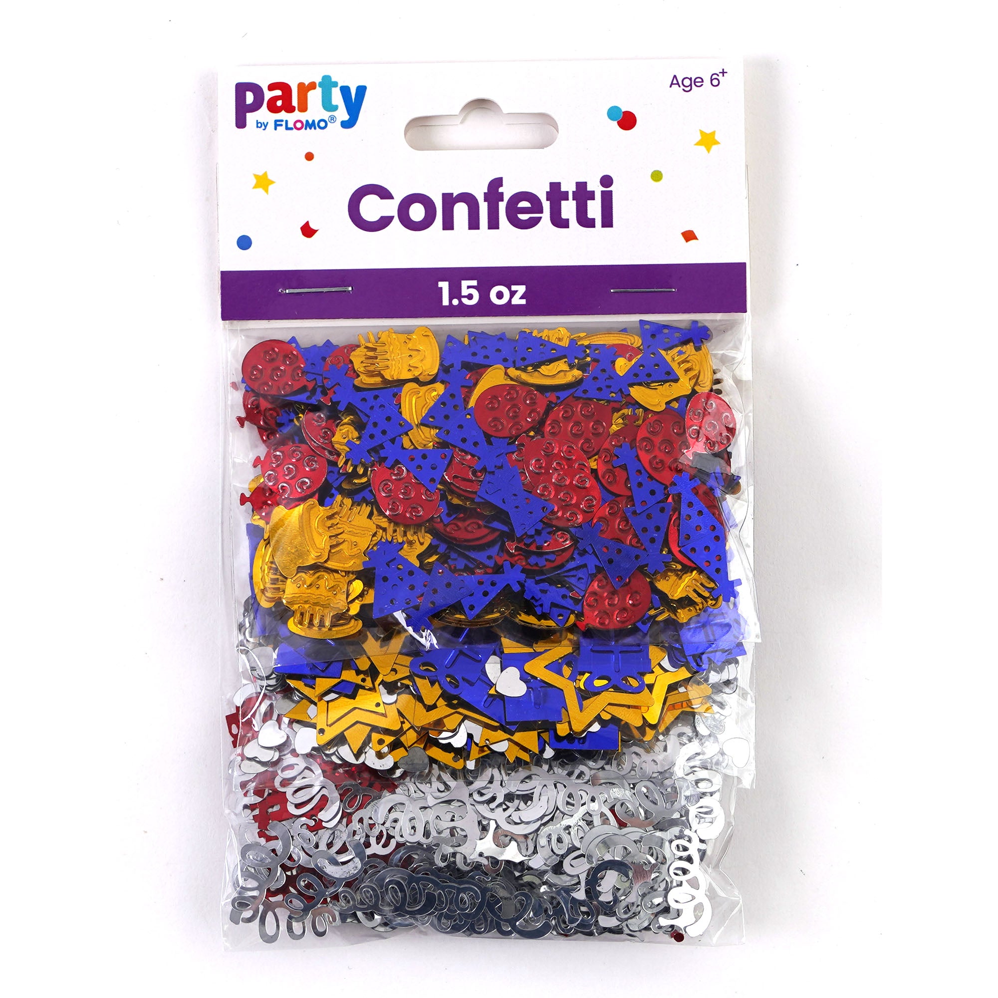 1.5 Oz Party Confetti - 4 Colors Sequin, Metallic Dots & Die-Cut Shapes (12 Pack of 36) - Perfect for Birthday Parties, Weddings & Celebrations