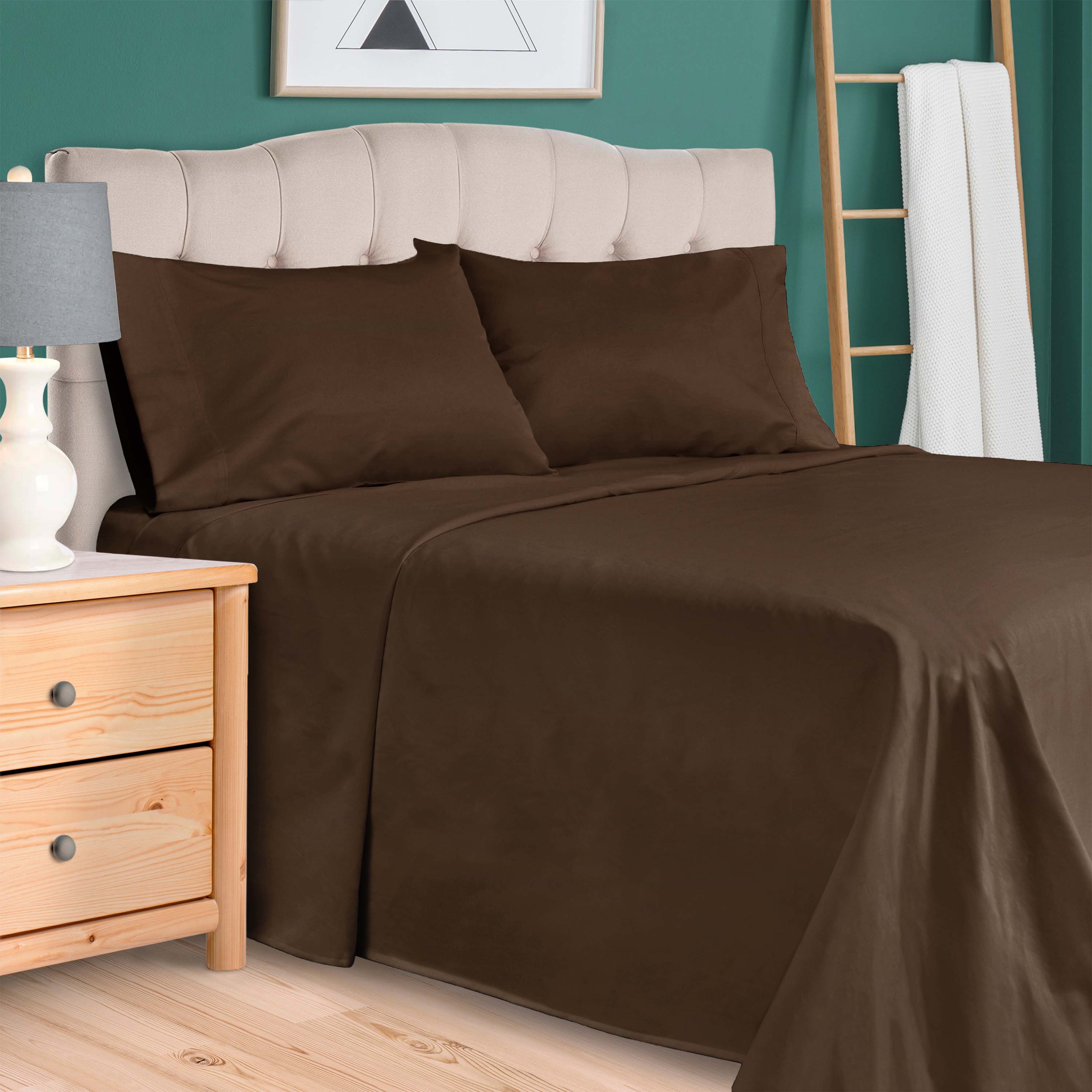 Premium 100% Egyptian Cotton 300 Thread Count Bed Sheet Set - Queen Size, Soft & Breathable for All-Season Comfort - Perfect for Luxury Bedrooms, Hotels, and Guest Rooms