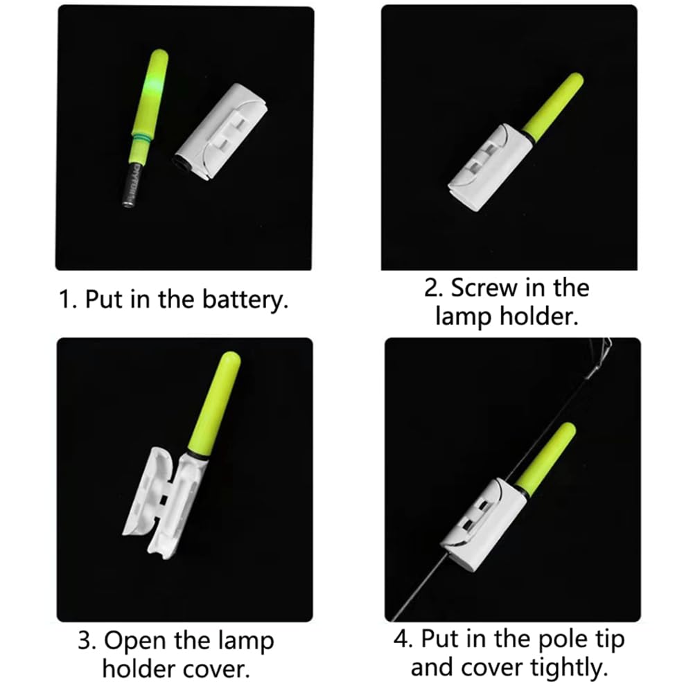 2PCS Fishing Alarm Bell & Glow Sticks with Buckle - Waterproof Luminous Rod Tip Lights for Night Fishing, Sea Fishing Accessories - Perfect for Nighttime Anglers & Fishing Enthusiasts (Ideal for Pier Fishing, Lake Fishing & Deep Sea Adventures)