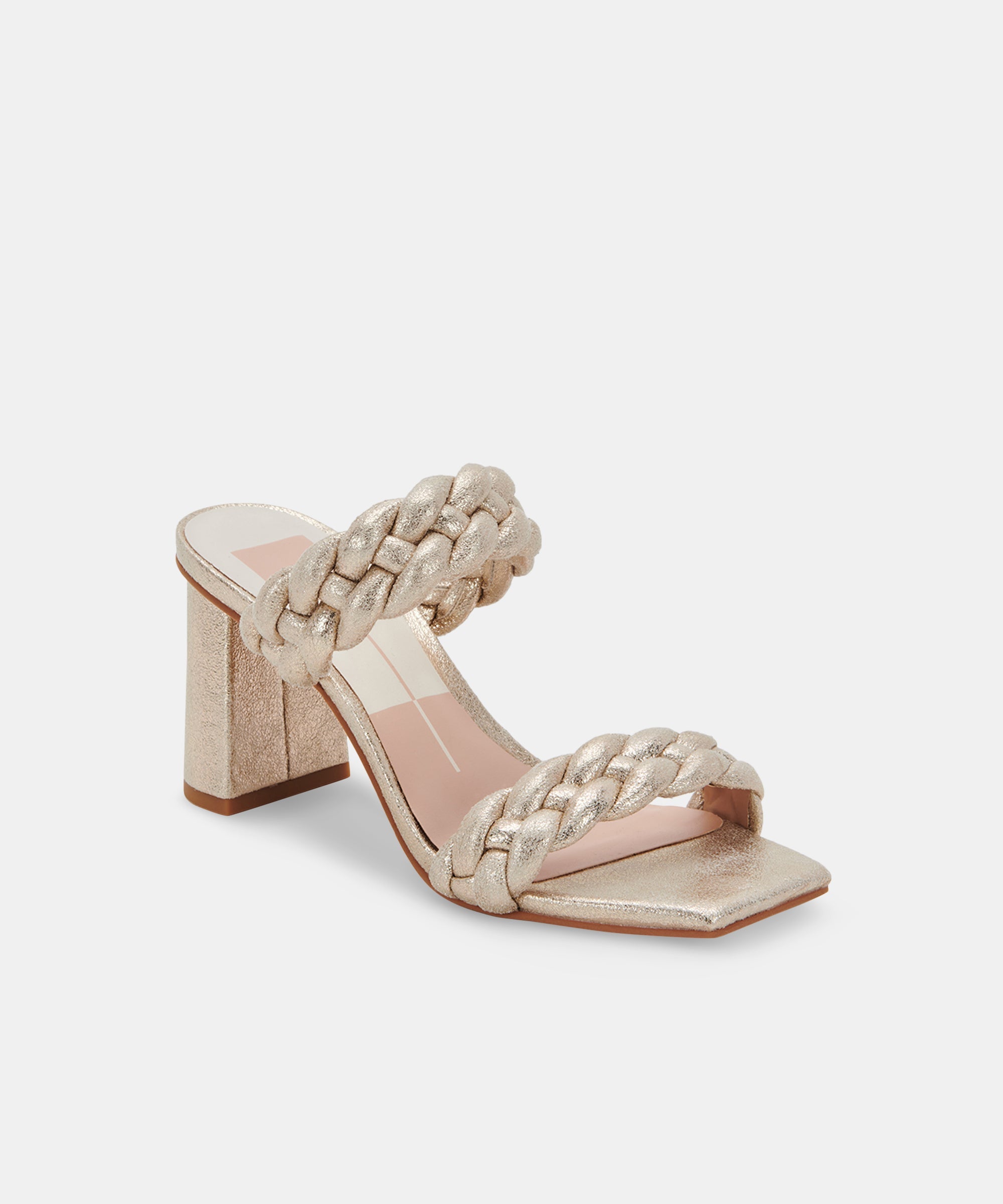 PAILY HEELS in Light Gold Metallic Stella Suede - Stylish Women's Dress Sandals for Parties, Weddings & Evening Events