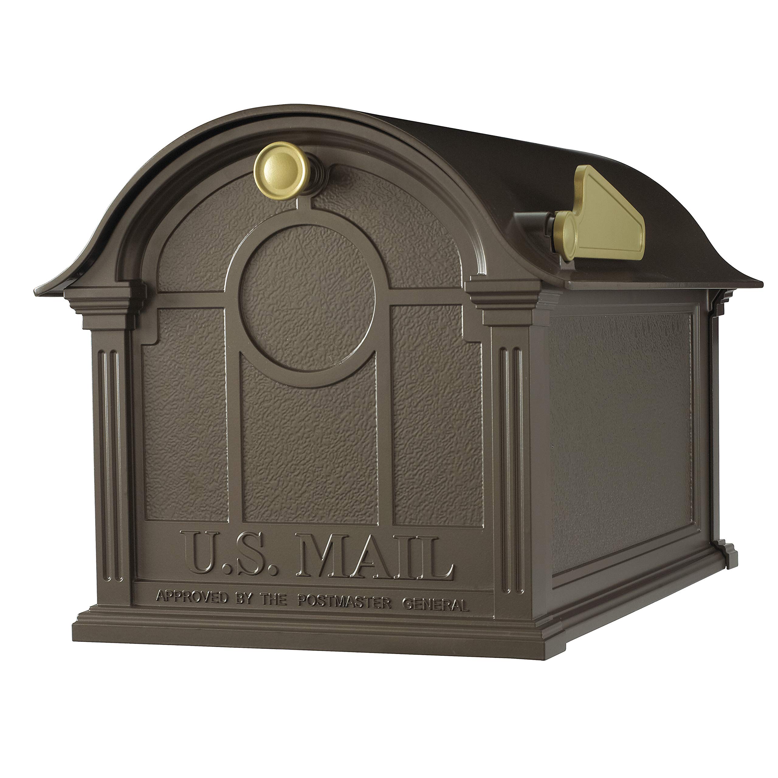 Whitehall Products Balmoral Mailbox in Bronze - Durable Outdoor Mailbox with Secure Locking System for Homes, Apartments & Offices - Perfect for Curb Appeal & Mail Protection
