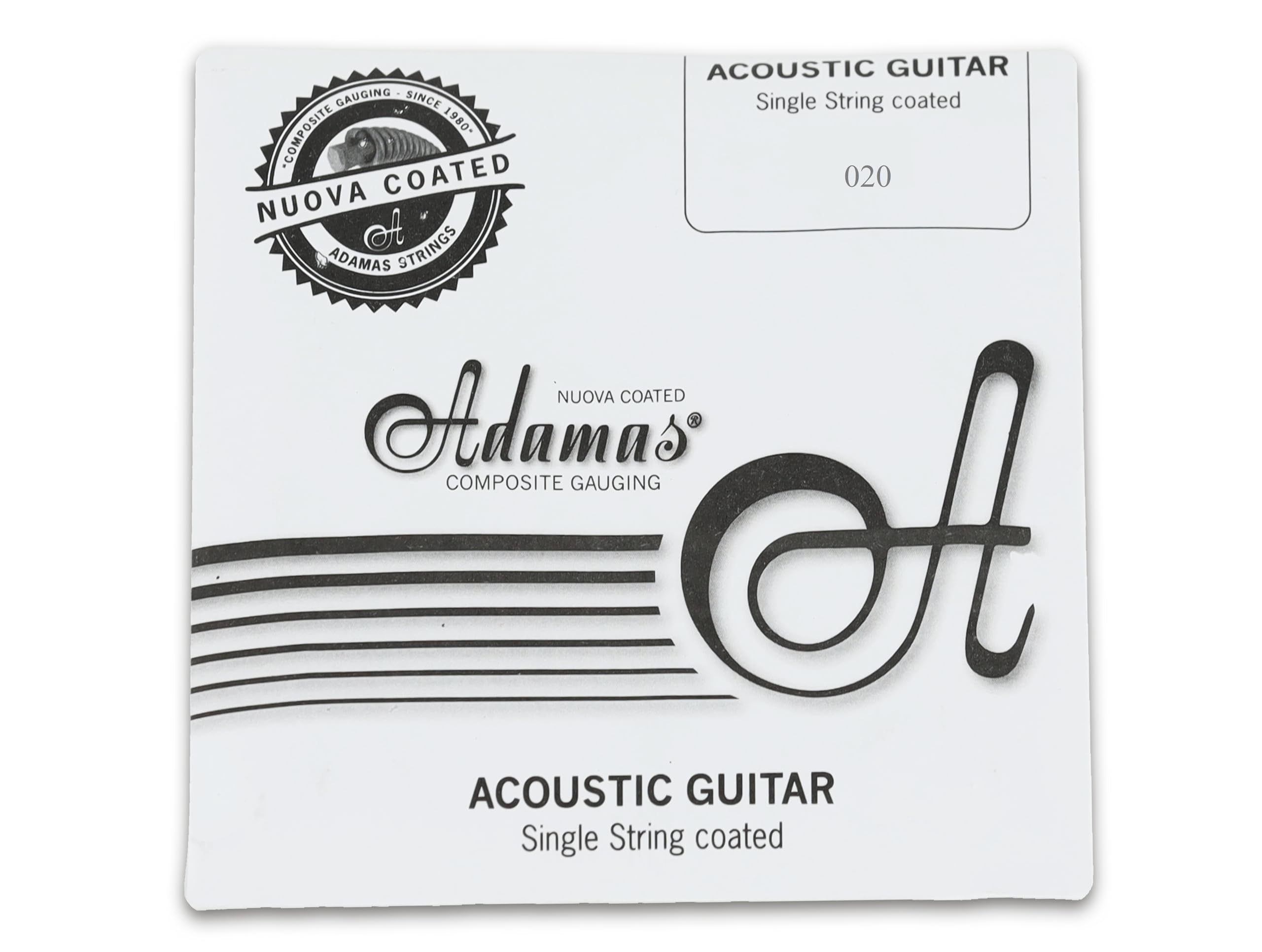 Adamas Single Strings for Acoustic Guitar - Nuova Coated Phosphor Bronze Wound .020