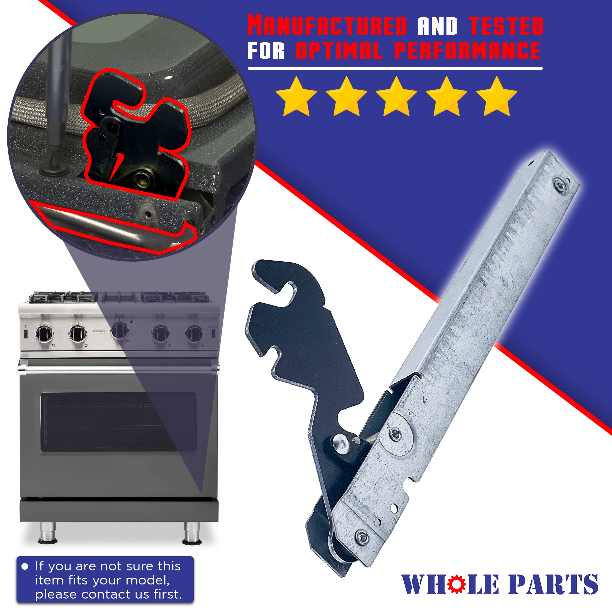 Replacement Oven Door Hinge (Mansfield Green) Part #006070-000 - Compatible with Viking Ovens & Ranges - Non-OEM Appliance Parts - 2 Year Warranty - Perfect for Kitchen Repairs & Appliance Maintenance