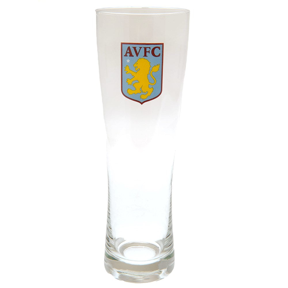 Aston Villa FC Official Tall Beer Glass - 20oz Premium Pint Glass for Beer, Soda, Cocktails - Perfect for Football Fans, Game Day Parties, and Home Bar Decor