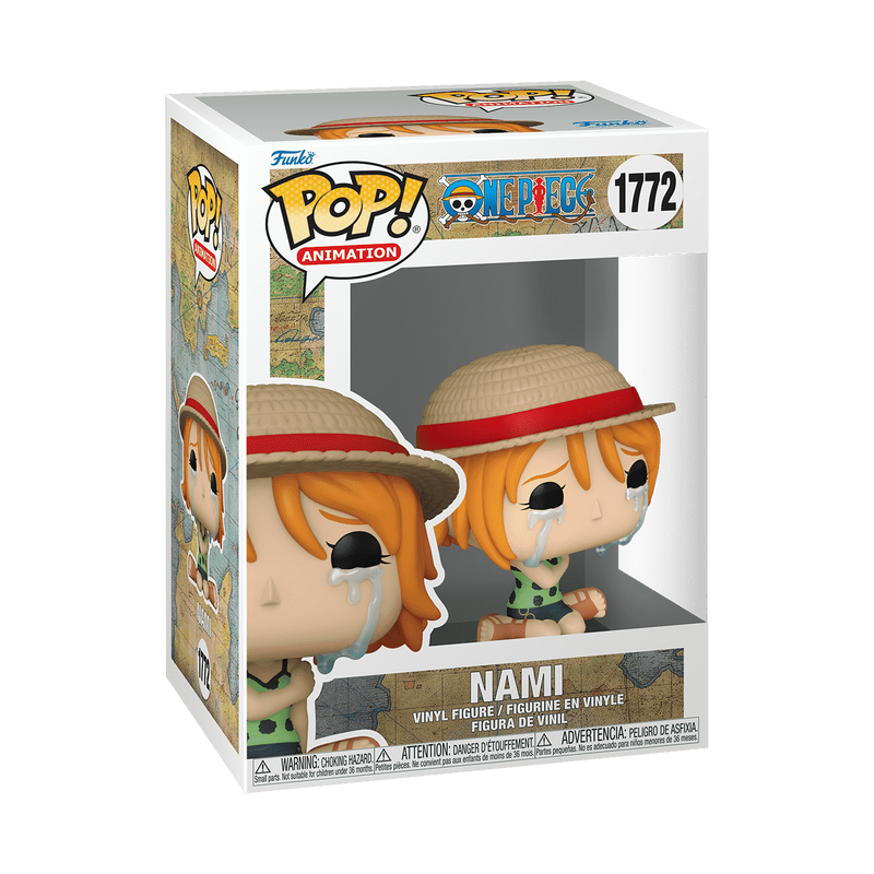 One Piece Nami (Crying) Funko Pop Vinyl Figure #1772 with Protector - Anime Collectible for Fans, Display & Home Decor