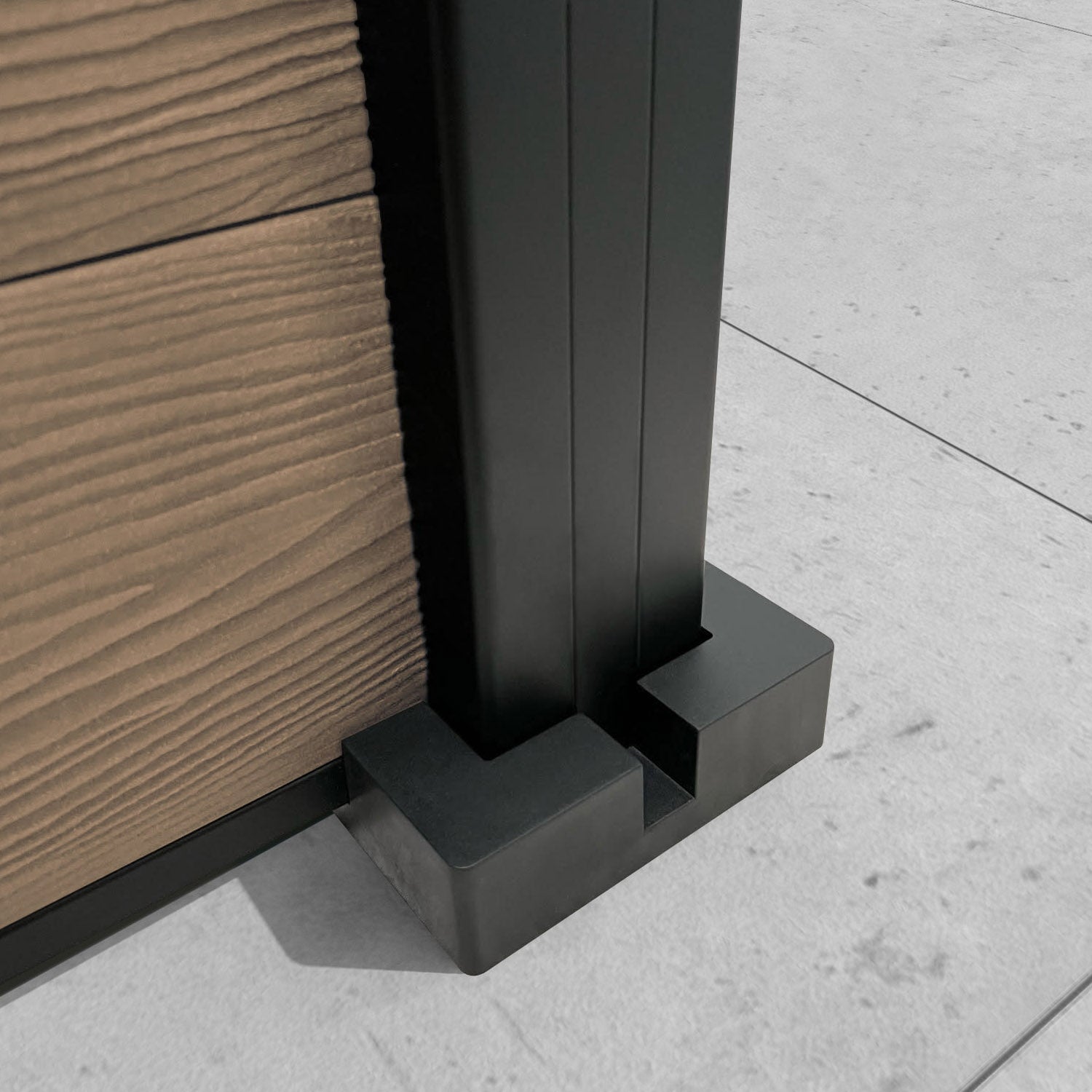 Premium Teak Malawi Fence Panel with Durable Aluminum Posts - Perfect for Garden Privacy, Pool Safety, and Outdoor Decor