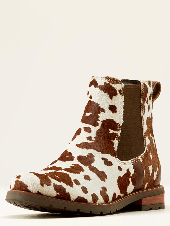 Ariat Women's Wexford Chelsea Ankle Boot - Genuine Cow Hair Leather, Brown - Perfect for Western Fashion, Country Rides & Casual Outings