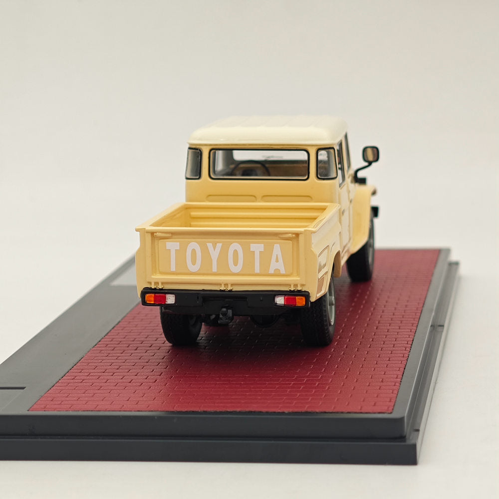 1/43 Scale Toyota HJ45 Land Cruiser Crew Cab Beige Resin Model Car MX41905 - Collectible Diecast Vehicle for Display & Off-Road Enthusiasts