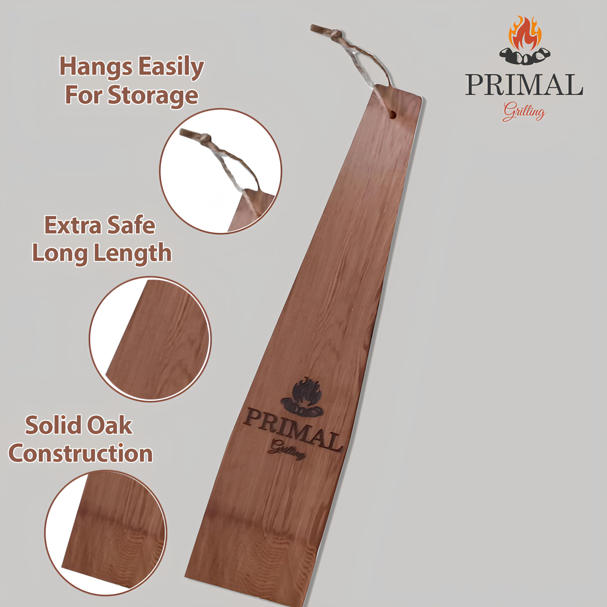 Bristle-Free BBQ Grill Scraper Tool - Premium Western Red Cedar Wooden Grill Scraper for Gas & Charcoal Grills - 2-in-1 Barbecue Griddle Cleaner for Outdoor Cooking & Backyard Grilling - Perfect Gift for Grill Masters & BBQ Enthusiasts