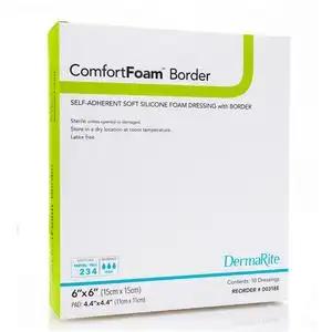 Premium ComfortFoam Border Foam Wound Dressing with Soft Silicone Adhesive - 6