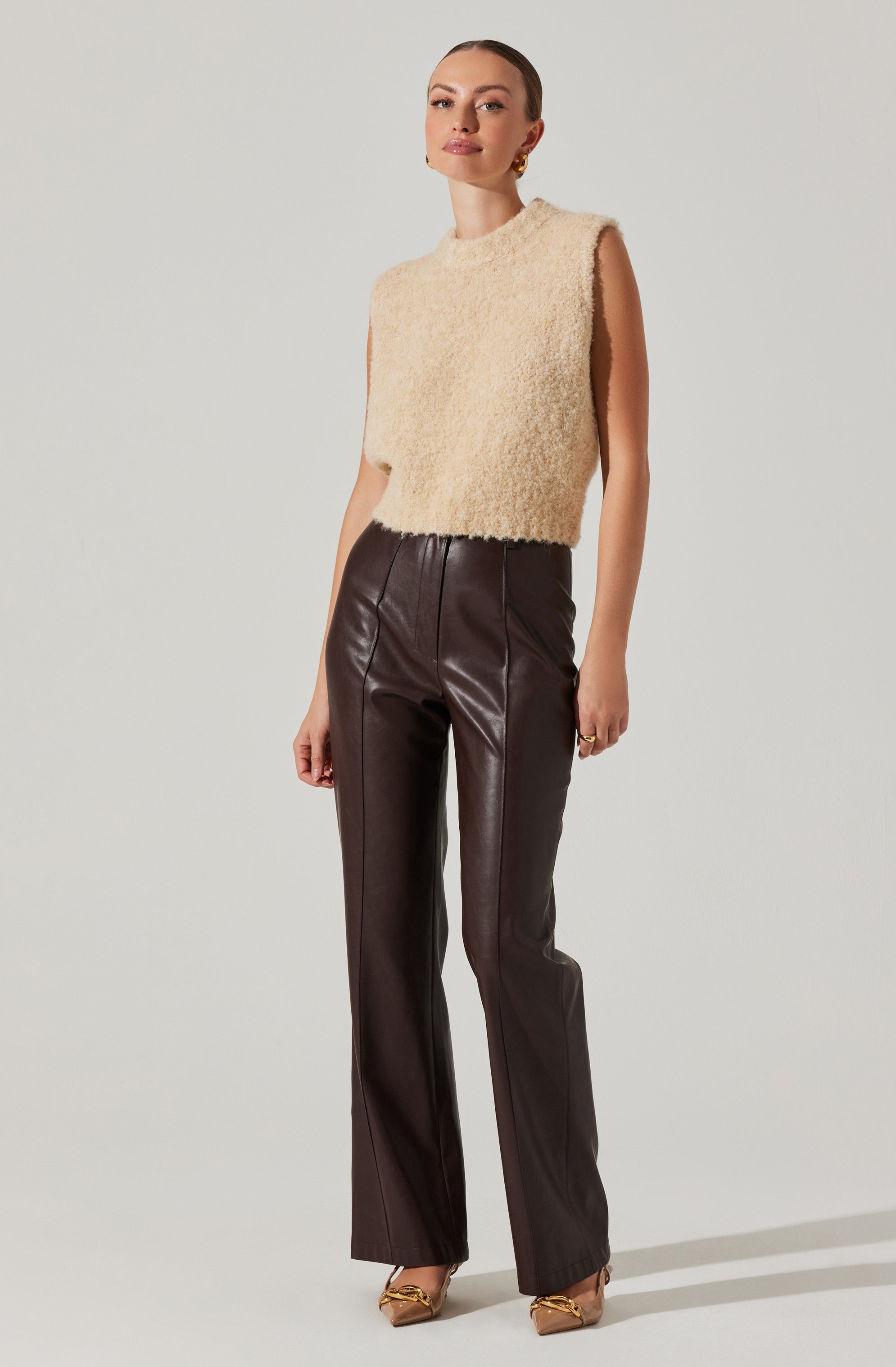 Stylish Edlyn Boucle Mock Neck Sweater for Women | Soft & Comfortable Knit Pullover | Perfect for Fall & Winter Outfits, Office Wear & Casual Dates