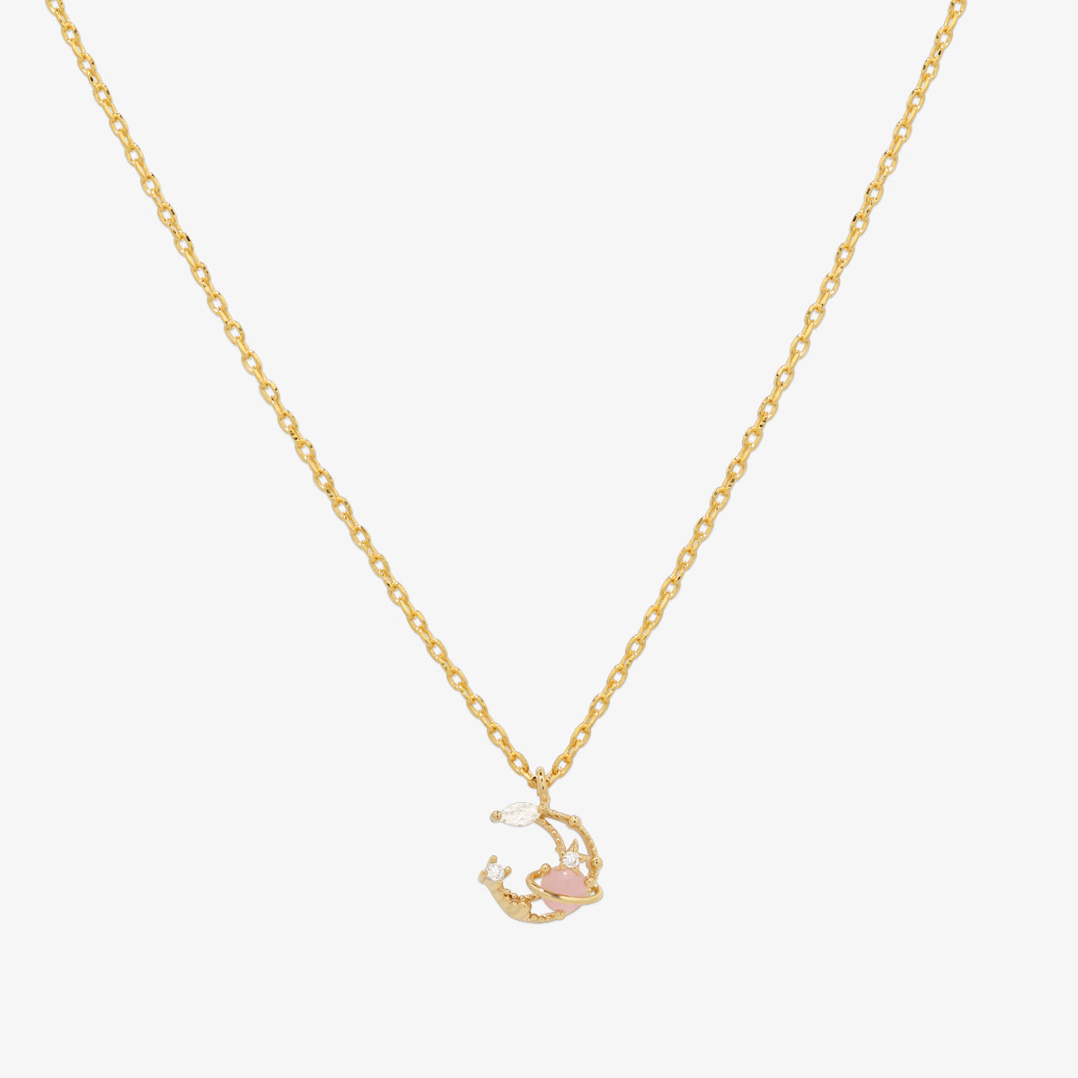 Moon Cubic Zirconia Pendant Necklace for Women - Elegant & Sparkling Jewelry Gift for Birthday, Anniversary & Special Occasions