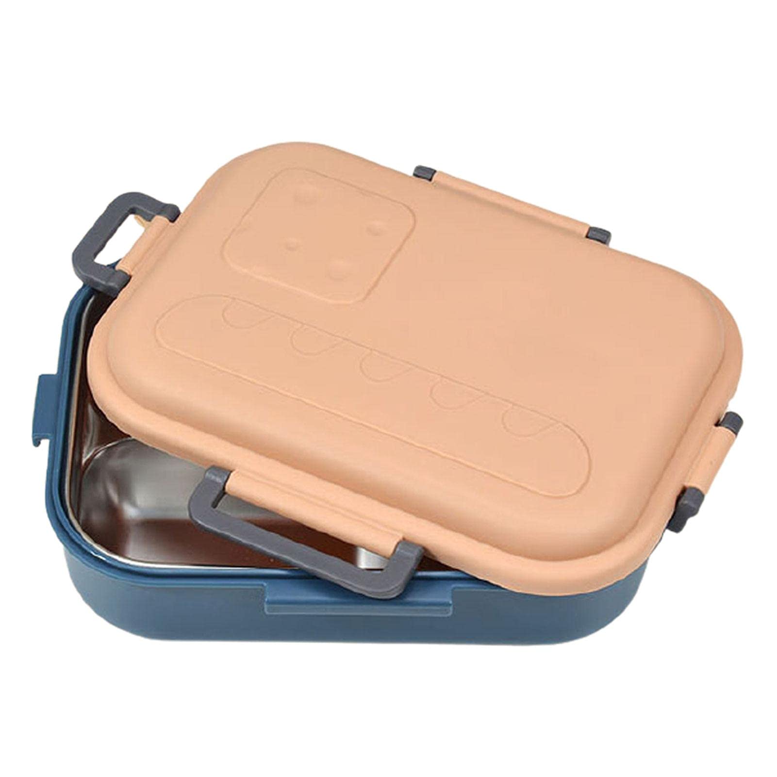 Stainless Steel Leakproof Bento Box with 3 Compartments - Eco-Friendly Lunch Container for Adults & Kids (Pink, Blue) | Perfect for School, Office, Picnics & Meal Prep