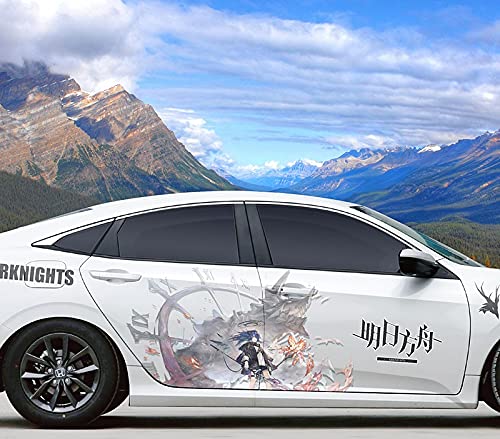 YUBAIBA Waterproof Anime Body Stickers - Arknights & Scratch Themed Car Decals for Otaku Fans | Perfect Gift for Anime Lovers | Great for Cosplay, Car Decor & Personal Expression