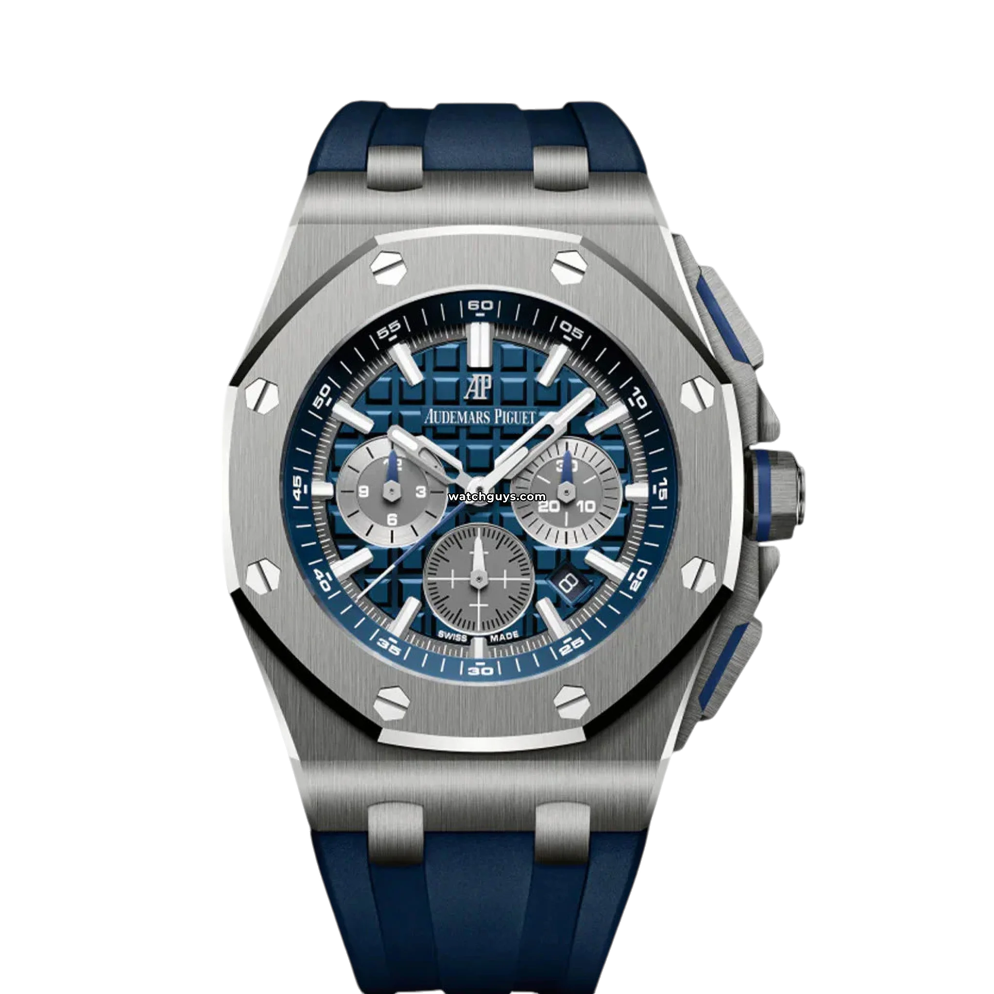Audemars Piguet Royal Oak Offshore Chronograph 26480TI.OO.A027CA.01 Men's Luxury Watch - Swiss Automatic Movement, Titanium Case, Blue Dial - Perfect for Business, Gala Events & Collectors