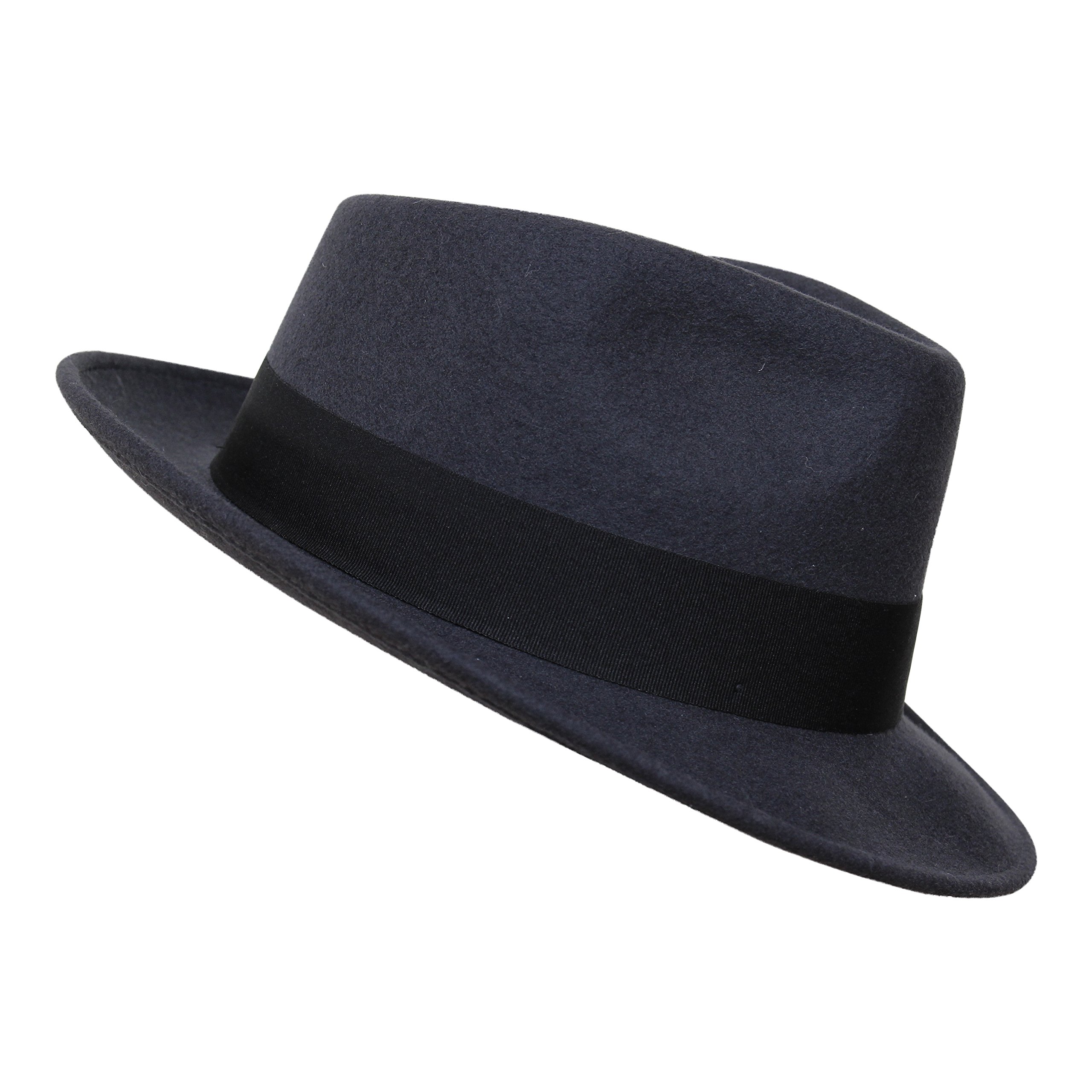 Premium Doyle - Teardrop Fedora Hat for Men & Women - 100% Wool Felt - Crushable Travel Hat - Water Resistant Unisex Fedora - Perfect for Outdoor Adventures, Travel & Fashion
