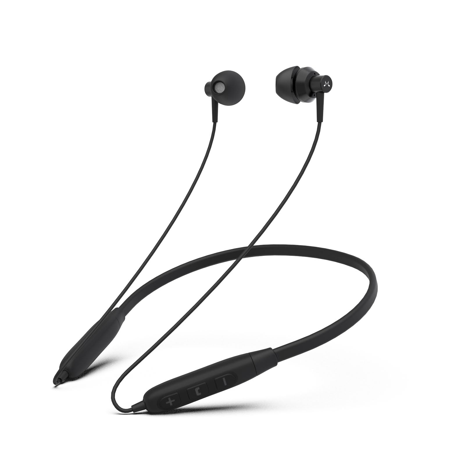 Soundmagic S20BT Wireless Bluetooth Neckband Headphones - HiFi Stereo Earbuds with Mic, Lightweight Sports Earphones, 30H Playtime, Stable Connection (Black) - Perfect for Running, Gym, Workouts & Commuting
