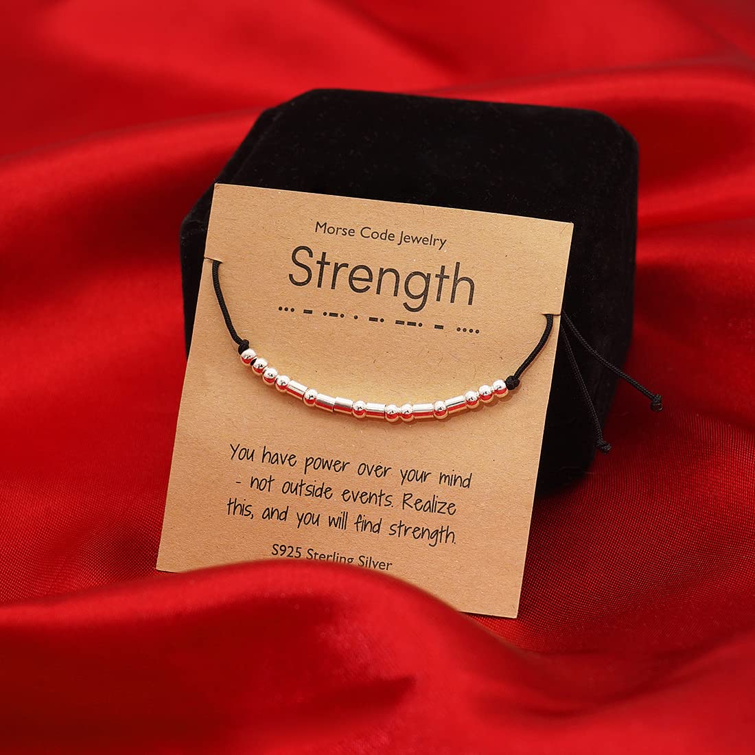 Personalized Morse Code Bracelet for Women - Sterling Silver Inspirational Jewelry Gift for Friendship, Valentine's Day, Graduation, Christmas & Birthday - Perfect for Everyday Wear, Special Occasions & Meaningful Gifting