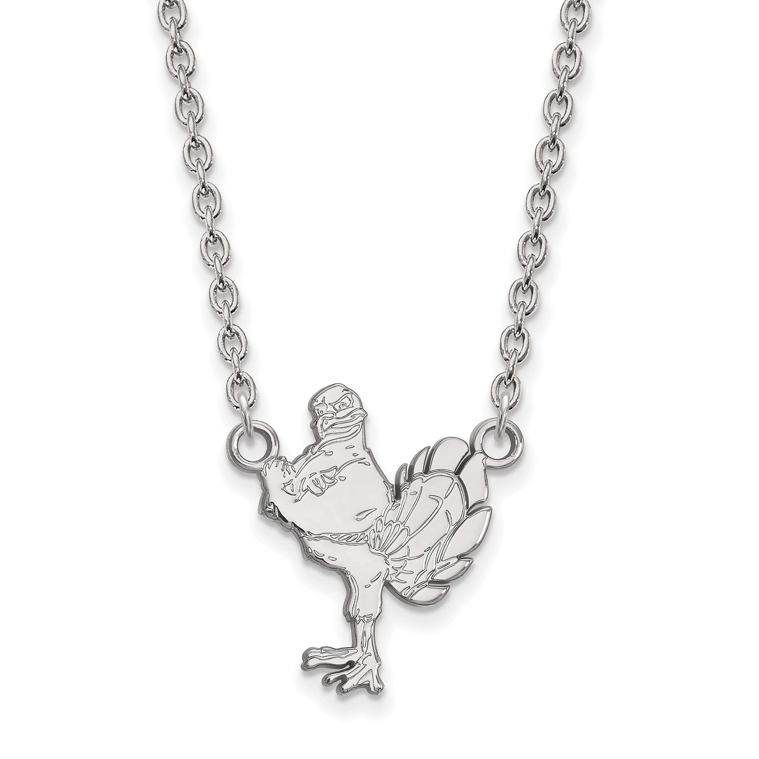 Virginia Tech Hokies Sterling Silver Mascot Pendant Necklace - Perfect for Game Day, Alumni Gifts & College Spirit Jewelry