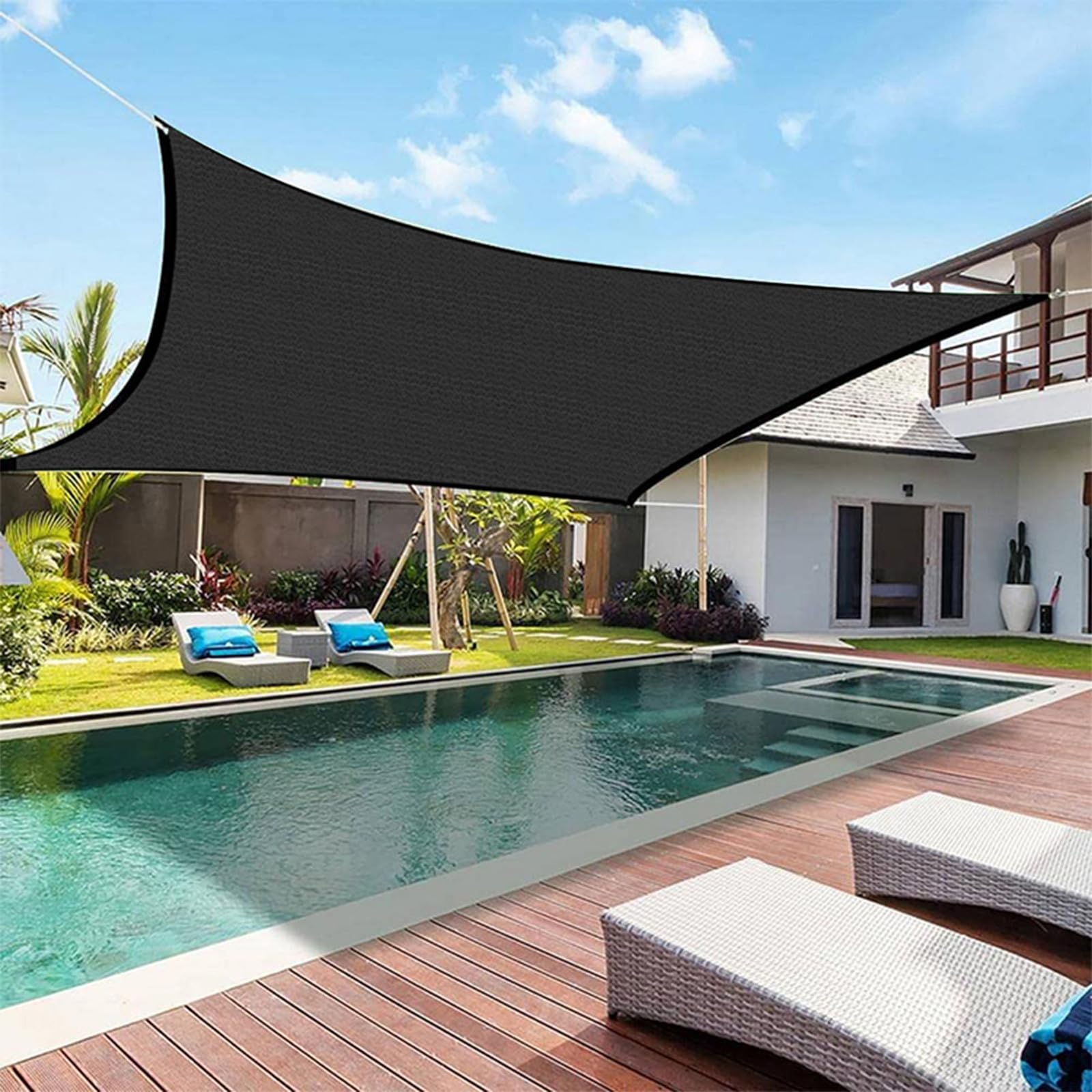 Rectangle Sun Shade Sail Canopy - 95% UV Block Outdoor Breathable Shade Cover for Patio, Garden, Backyard, Warehouse | Perfect for Summer Outdoor Relaxation & Sun Protection