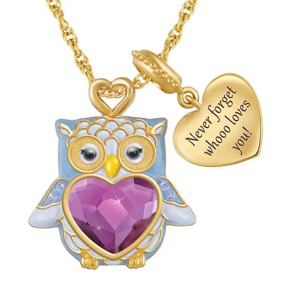 Crystal Owl Pendant Necklace for Women, Girls & Kids - Elegant Heart Statement Jewelry Gift for Birthday, Christmas & Special Occasions | Perfect for Everyday Wear, Parties & Gifting