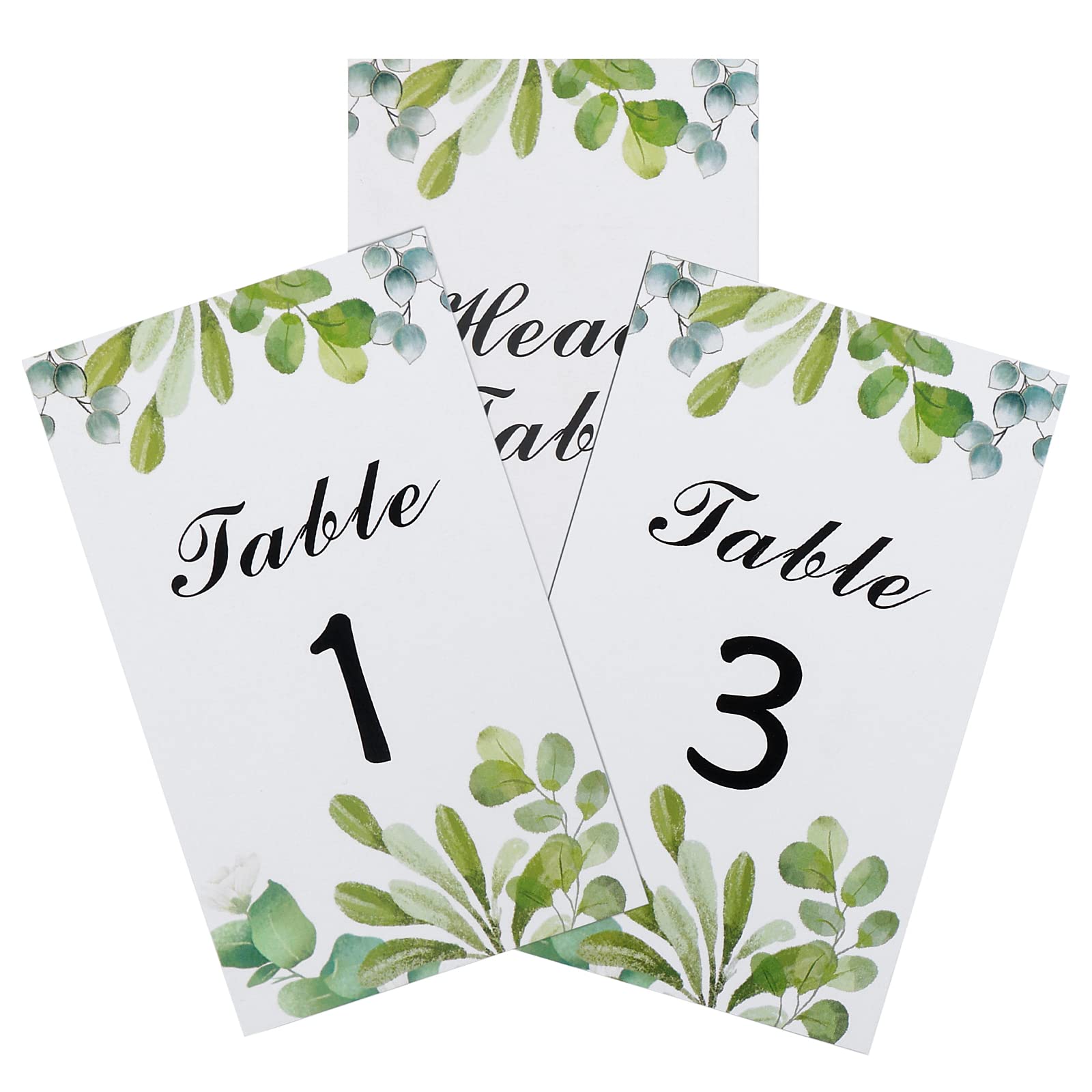 Grevosea 26-Piece Wedding Table Number Cards Set (1-25) with Head Table Card - Elegant Place Cards for Wedding Reception, Anniversary Party & Special Events - Perfect for Table Settings, Celebrations & Formal Dining Decor