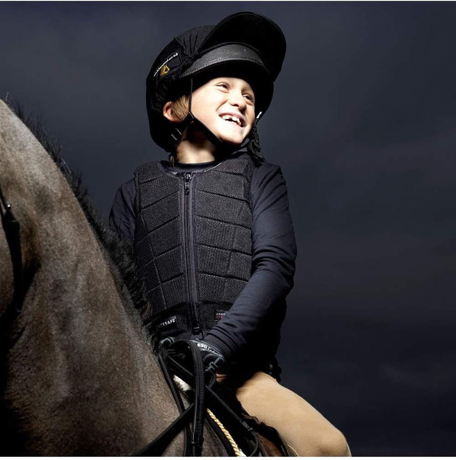 Provent 3.0 Equestrian Body Protector Vest - X Small Tall Size, Black - Perfect for Horse Riding, Show Jumping & Eventing Safety Gear
