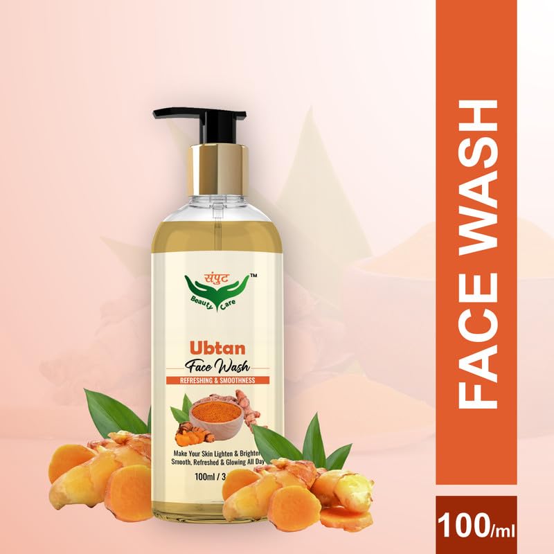 Natural SAMPUT Ubtan Face Wash for Brightening & Smooth Skin - Refreshing Cleanser for Glowing Complexion | Perfect for Daily Skincare & Acne-Prone Skin