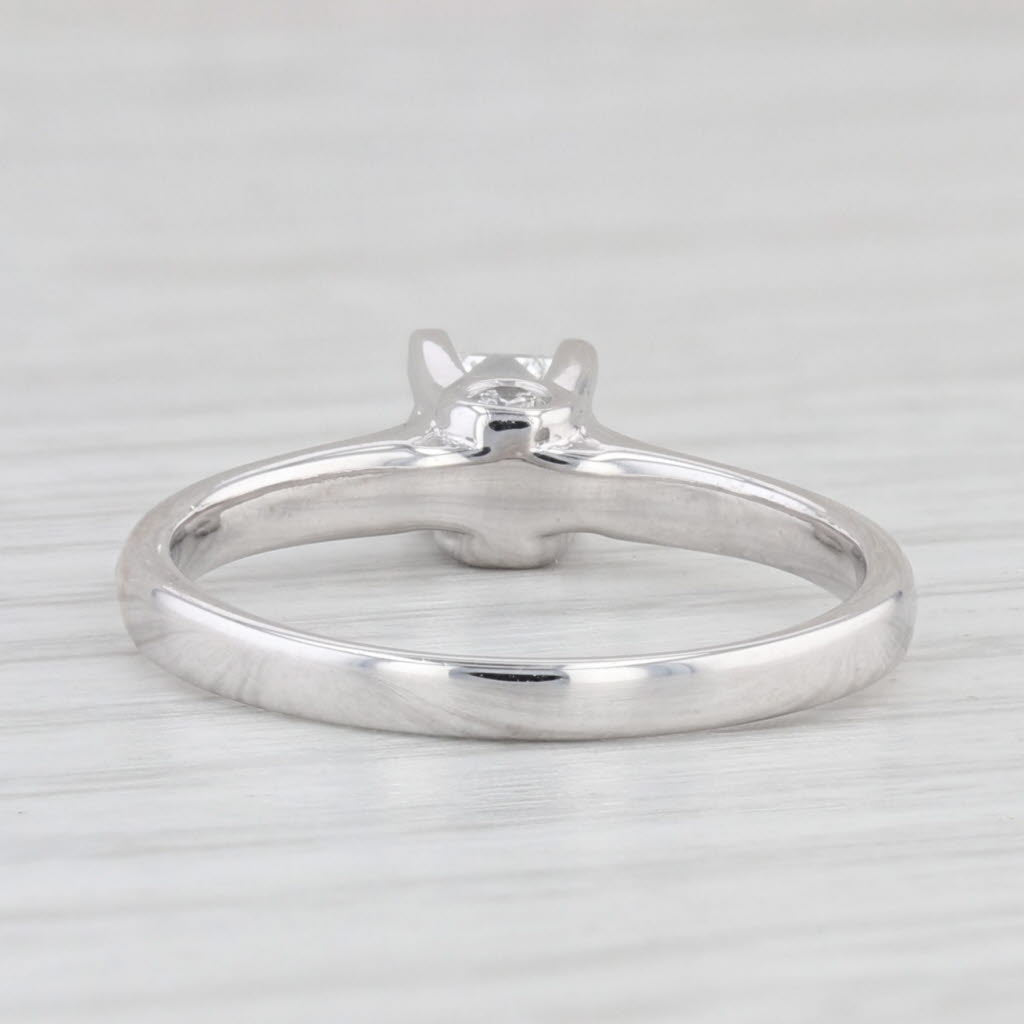 0.47ct Princess Cut Diamond Solitaire Engagement Ring in 18k White Gold - Size 6.75 - Perfect for Proposals, Anniversaries & Special Occasions
