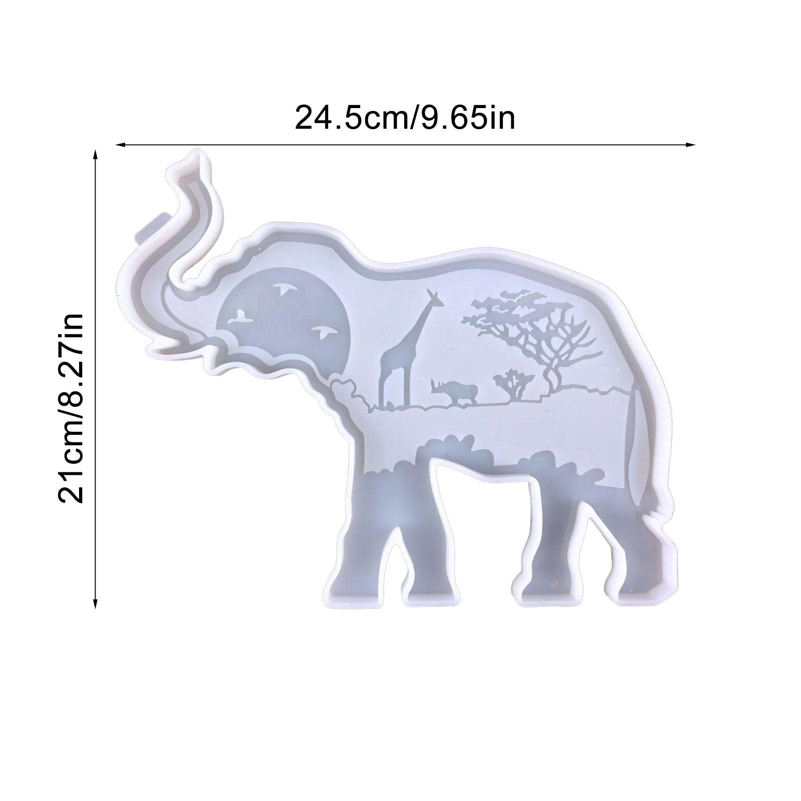 3D Animal Resin Silicone Mold Kit for DIY Crafting - Wolf, Elephant, Horse, Bear, Elk, Eagle Silicone Casting Molds - Perfect for Home Decor, Office Decoration & DIY Gift Making