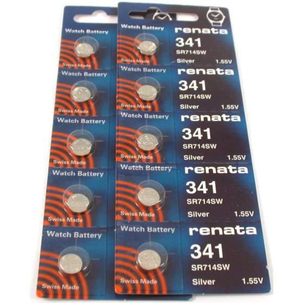 Renata Watch Batteries 10 Pack - Long-Lasting Swiss Made Button Cell Batteries for Watches, Calculators & Small Electronics - Perfect for Rolex, Omega, Seiko & More