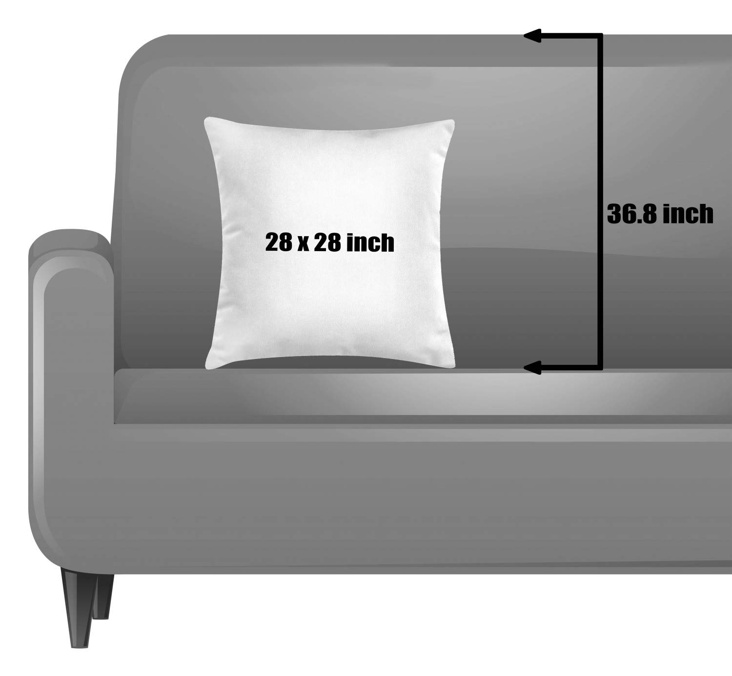 Ambesonne Black and White Throw Pillow Cover 28x28 Inches - Modern Dots & Bubbles Pattern Decorative Square Cushion Case for Sofa, Bed, Living Room & Home Decor