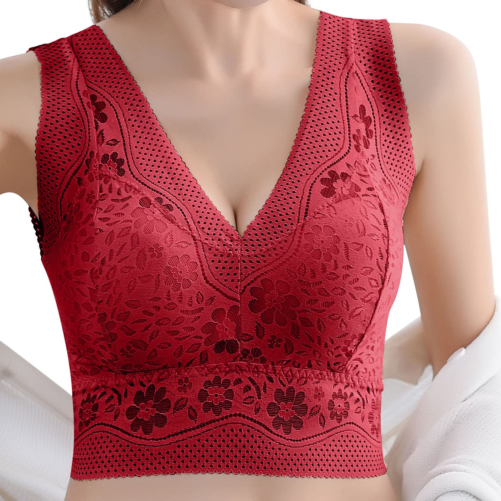 Sexy Seamless Lace Sports Bra - Breathable Thin for Women | Yoga & Workout