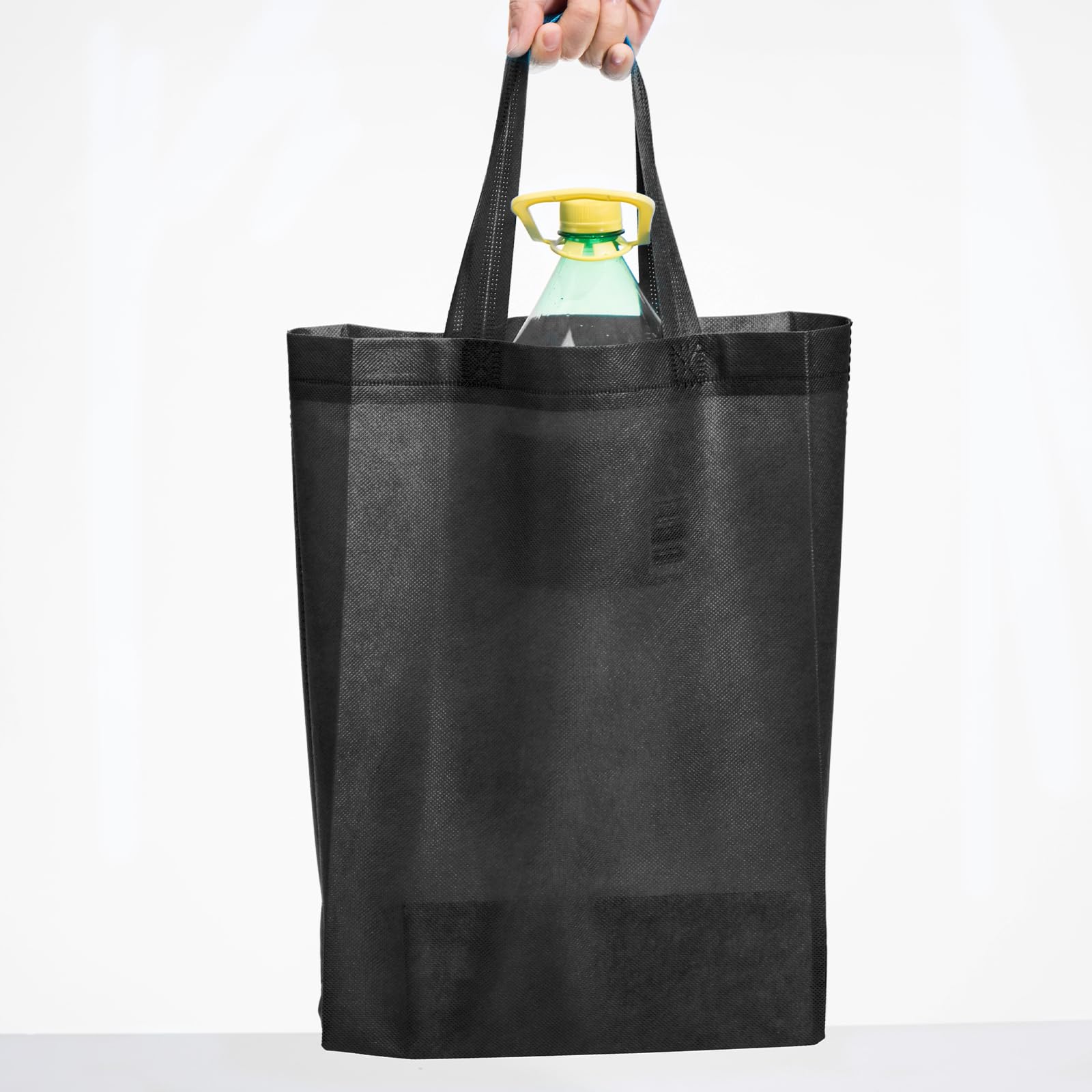 Custom Printed Non-Woven Tote Bags 100pcs - Personalized Reusable Shopping Bags with Strong Handles - Bulk Eco-Friendly Grocery Bags for Promotional Events, Retail Packaging & Travel Accessories - Perfect for Branding, Gift Giving & Sustainable Shopping