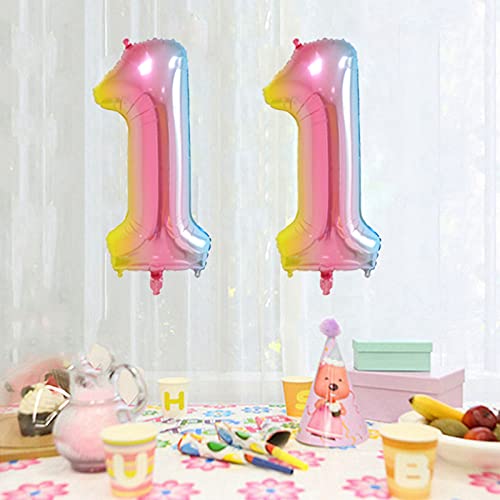 Xihuimay 40 Inch Large Number 11 Balloons - Gradient Digital Alphabet Balloons for Birthday Parties, Weddings, Bridal Showers & Bachelorette Events - Helium Ready Party Decorations (Perfect for Milestone Celebrations, Anniversary Decor & Photo Backdrops)