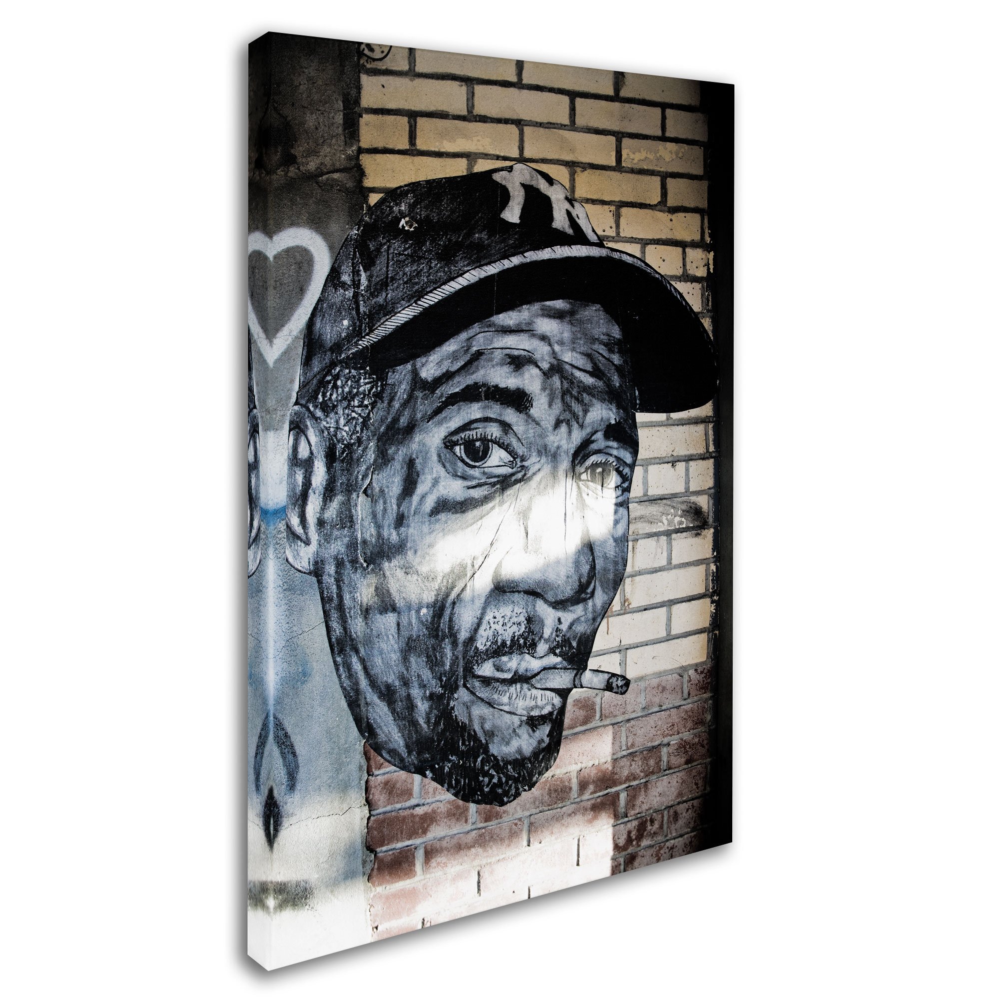 Yale Gurney Hip-Hop Yankee Fan Pop Art Canvas Print - 16x24 Inch Trademark Fine Art for Home & Office Decor | Perfect for Sports Fans & Urban Art Lovers