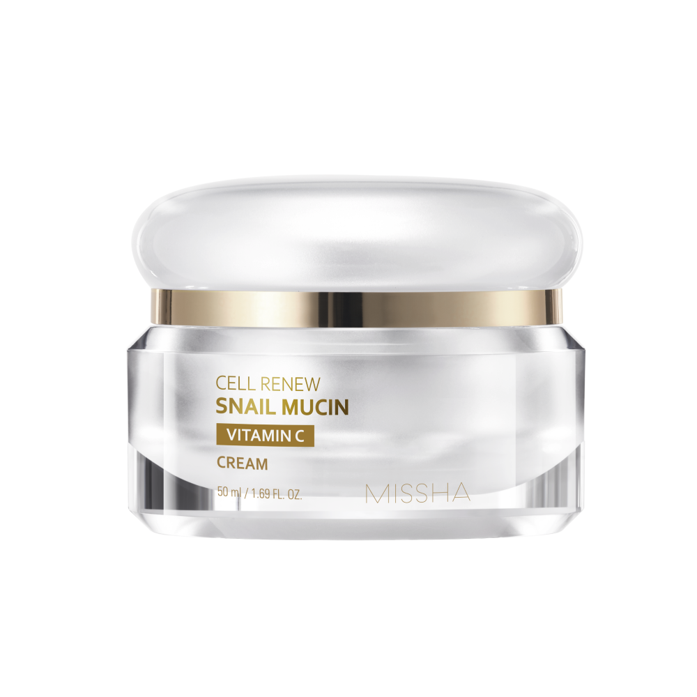 Snail Mucin Vitamin C Cream for Skin Renewal - Anti-Aging Face Moisturizer with Collagen Boost | Perfect for Dry, Sensitive Skin & Night Care Routine