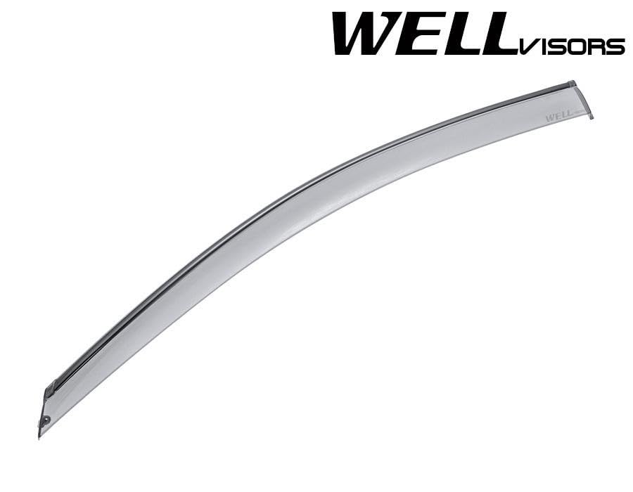 WellVisors Window Visors Wind Deflectors for Jeep Cherokee 2014-2022 | Black Trim Rain Guards | Weather Protection & Noise Reduction for Off-Road & Daily Driving