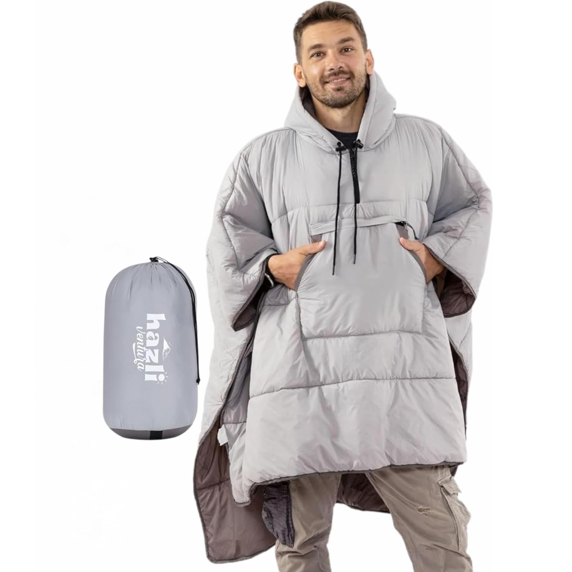Hazli Warm Camping Blanket - Cozy Wearable Sleeping Bag for Adults, Stadium Sack Blanket for Cold Weather, Outdoor Sports & Camping Essentials - Perfect for Football Games, Picnics, Hiking and Winter Adventures