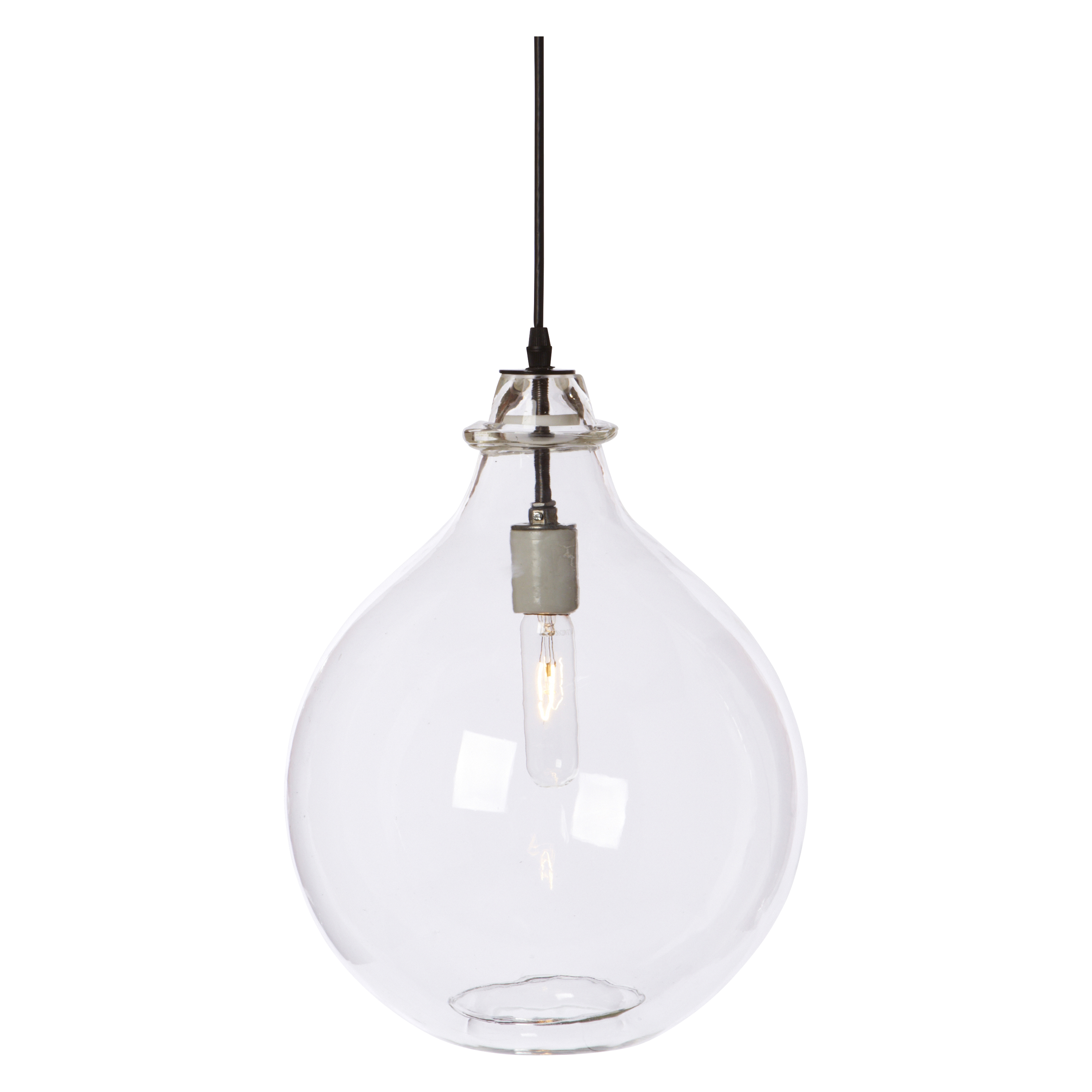 Clear Glass Pendant Jug - Elegant Home Decor for Kitchen, Dining Room, or Bar Accessories