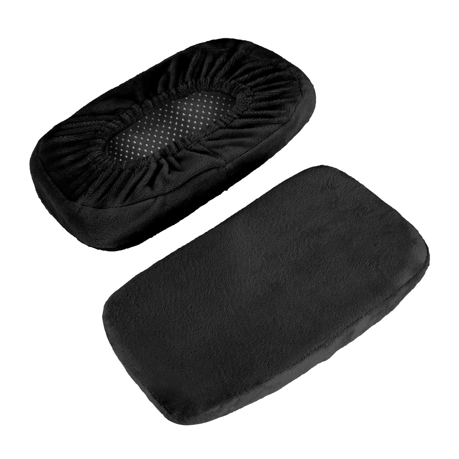 Ergonomic Memory Foam Office Chair Armrest Pads - Pressure Relief Cushions for Forearms & Elbows - 2 Pack Black - Perfect for Gaming Chairs, Office Workstations & Home Desks