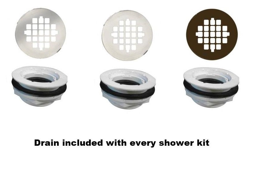 Diamond 60 Alcove Shower Kit with Multiple Style & Color Options - Perfect for Bathroom Remodeling & Modern Home Upgrades