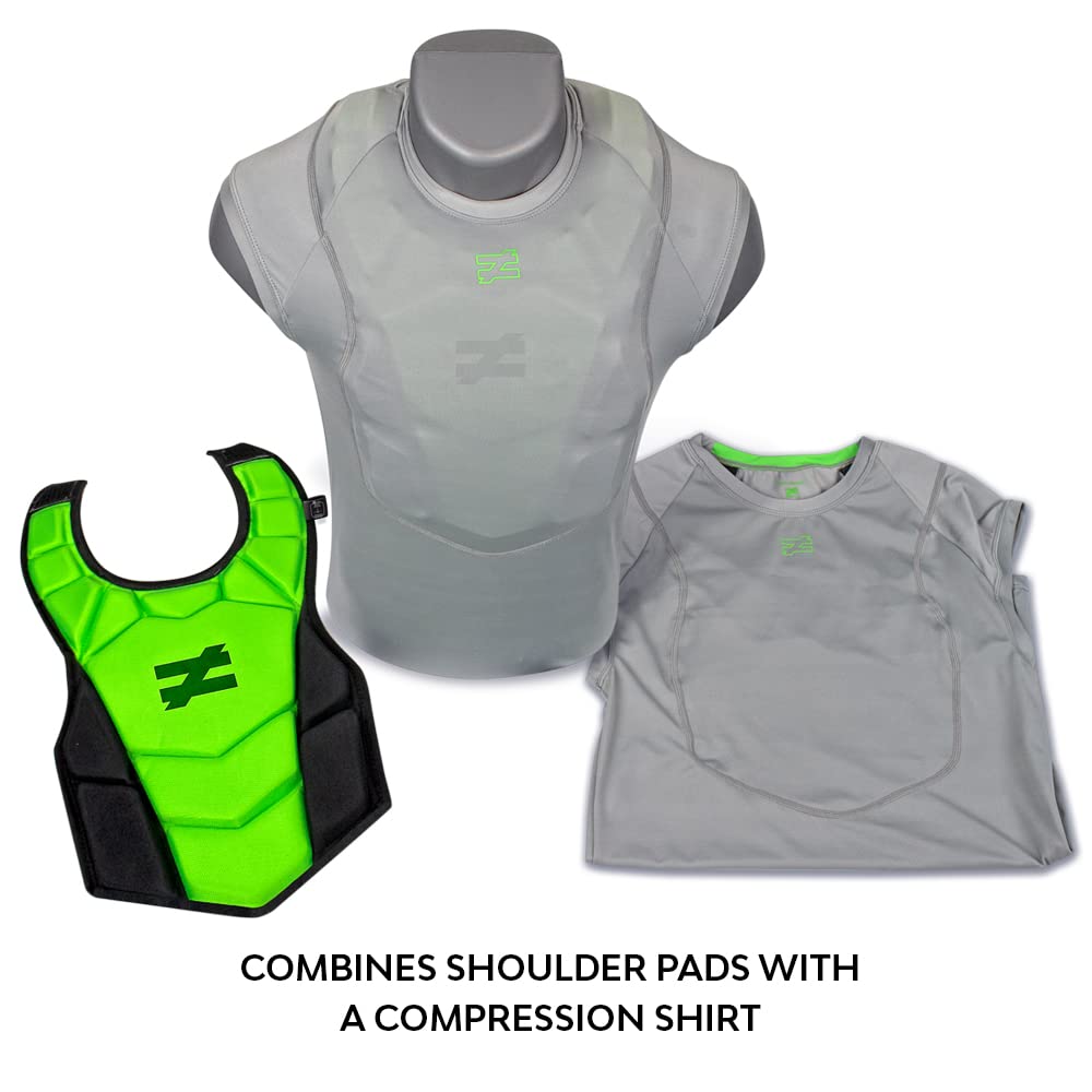 Unequal CC Hart Pulse Shoulder Pad Compression Shirt - Football Protective Gear for Quarterbacks & Linemen - Ideal for Training, Games & Injury Prevention