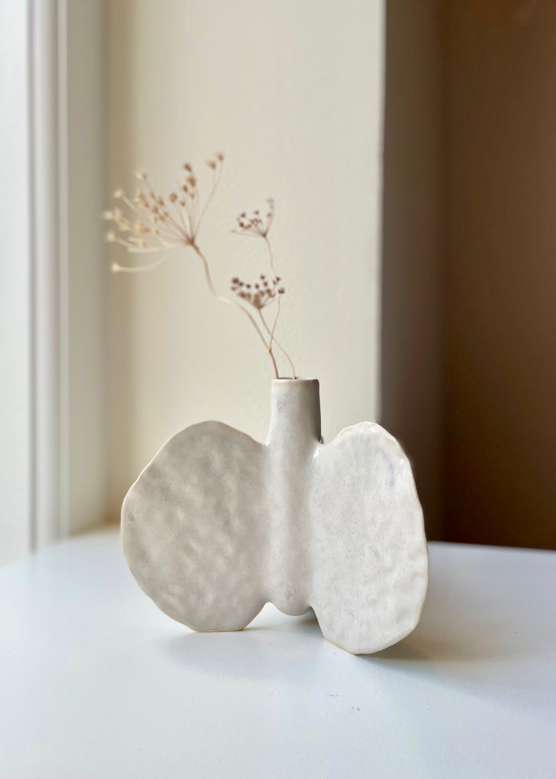 Thora Finnsdottir Butterfly Lungs Vase - Handmade Ceramic Art Piece for Home Decor, Wedding Centerpiece & Boho Chic Interior Design