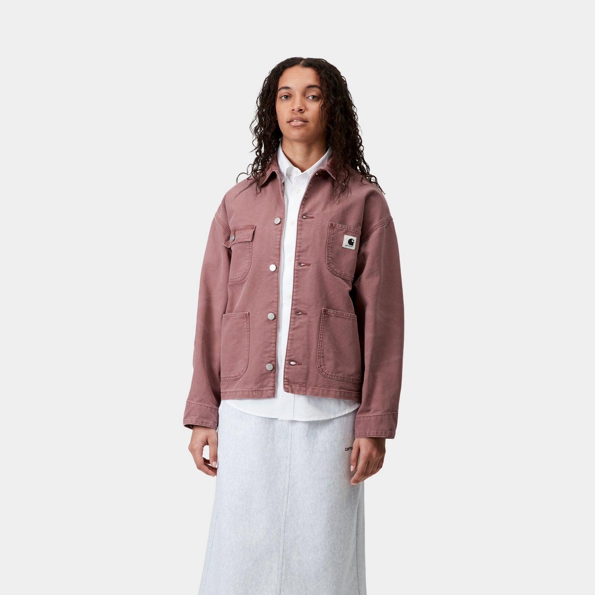 Women's OG Michigan Spring Coat - Stone Canvas & Dusky Pink Waterproof Jacket for Outdoor Hiking, Camping & Casual Wear