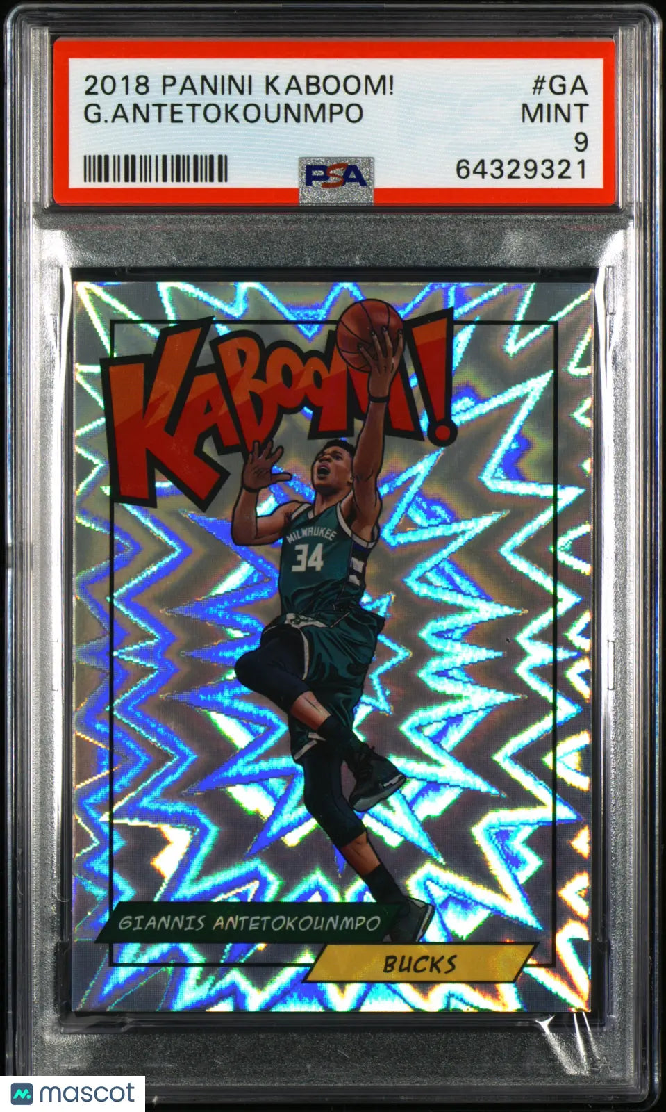 2018 Panini Kaboom! Giannis Antetokounmpo #GA PSA 9 Gem Mint Basketball Card - Perfect for Collectors, Investors & Sports Memorabilia Displays