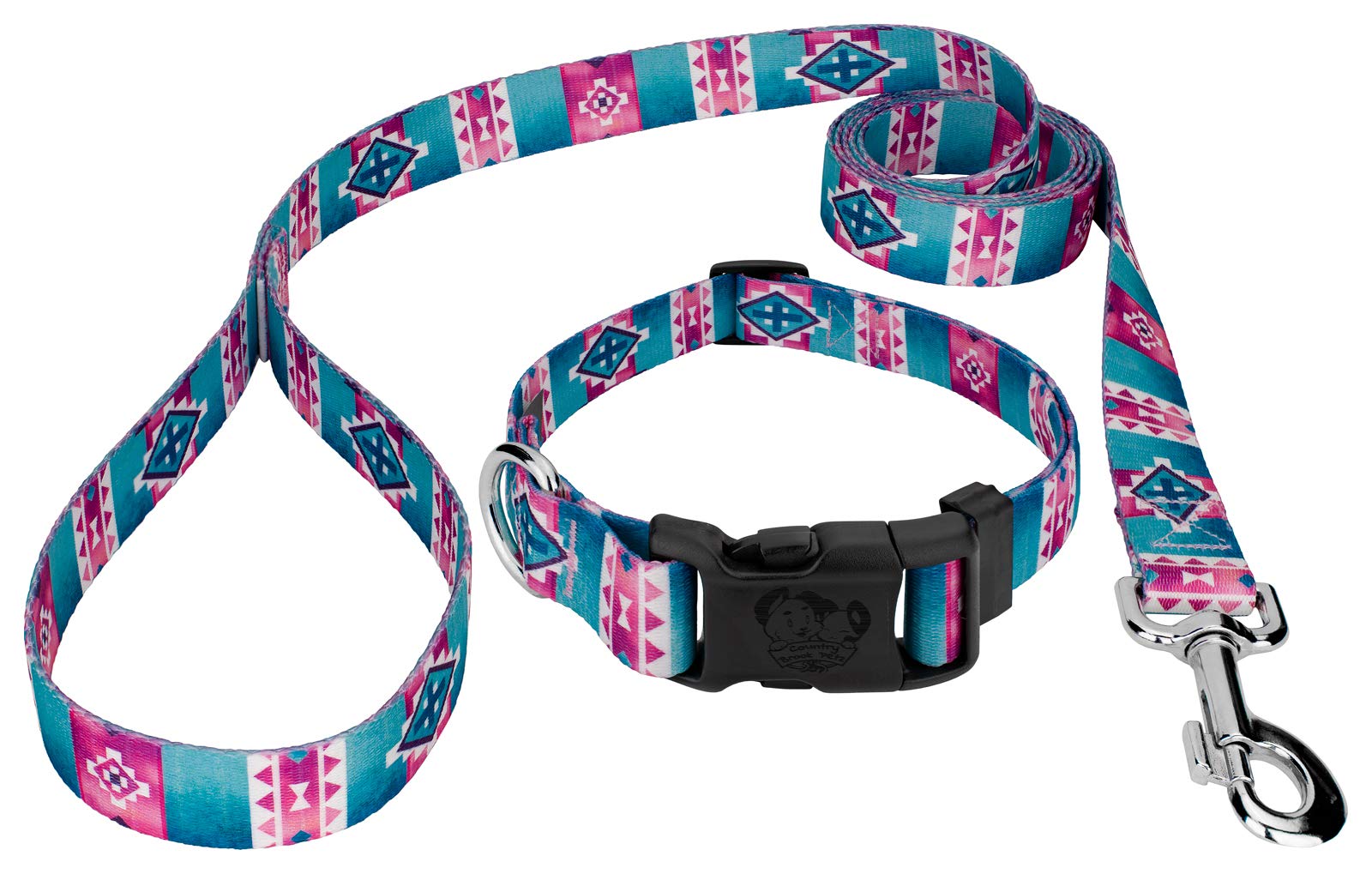 Country Brook Petz - Premium Dog Collar and Leash Set - Western Style Collection with 10 Rustic Designs for Outdoor Adventures and Country Living